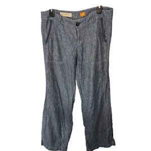 Pilcro & The Letterpress Womens Chambray Wide-Leg Pants Size 8